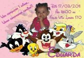 convite baby looney tunes